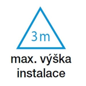 max. výška instalace